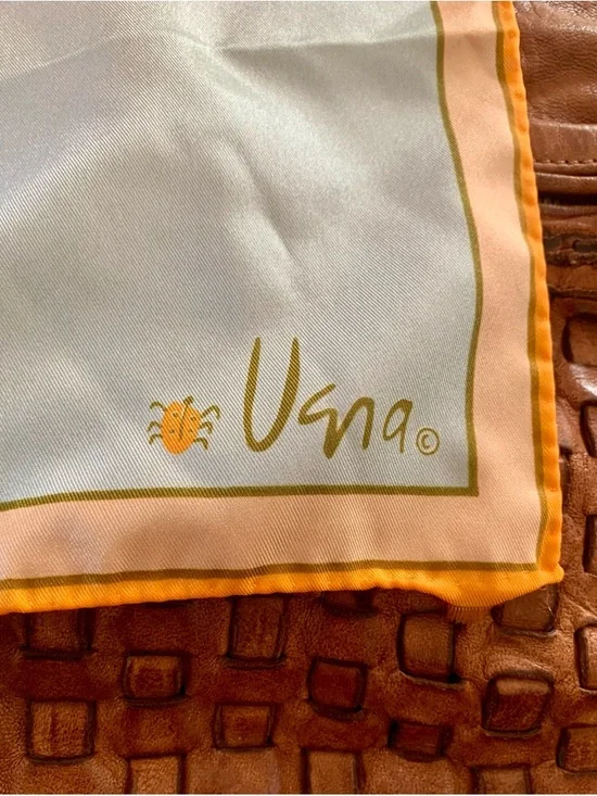 Vintage VERA Orange Long Scarf - Picture 2 of 3